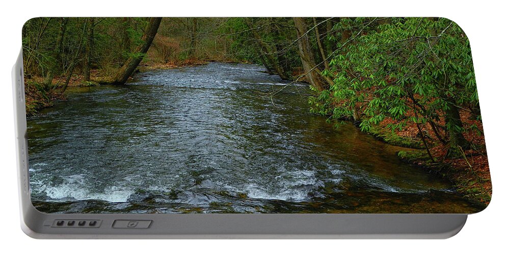 River In Caledonia State Park Along The At Portable Battery Charger featuring the photograph River in Caledonia State Park Along the AT by Raymond Salani III