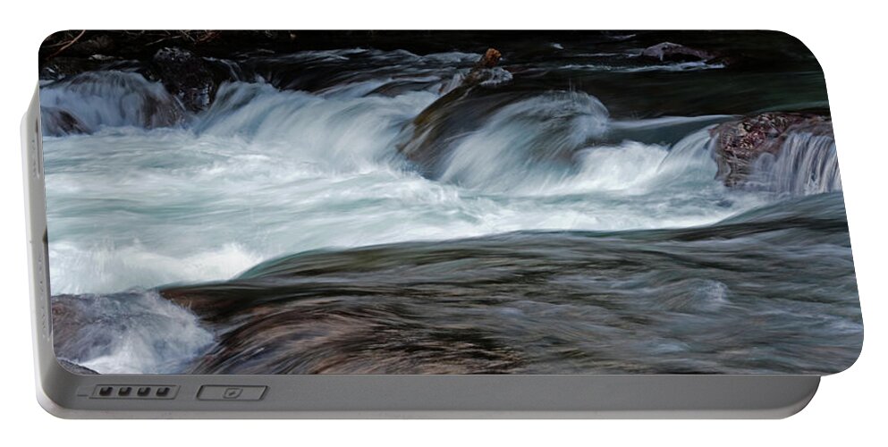 River Portable Battery Charger featuring the photograph River Rapids by Whispering Peaks Photography