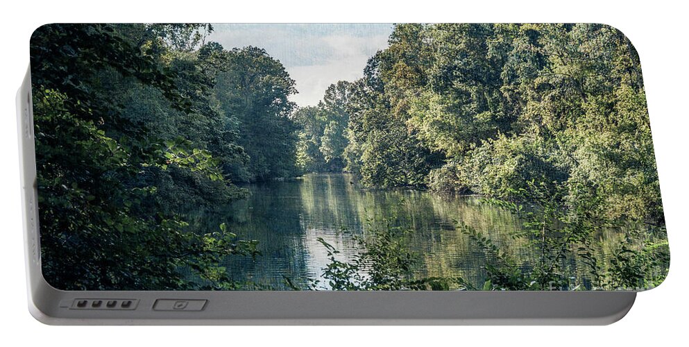 Ijams Nature Center Portable Battery Charger featuring the photograph River Reflections by Todd Blanchard