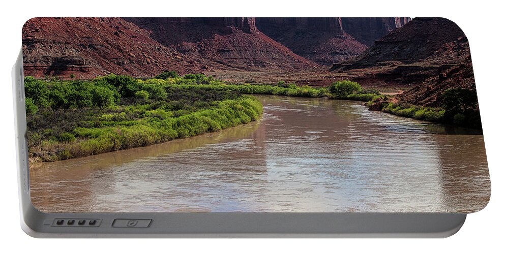 Utah Landscape Portable Battery Charger featuring the photograph River Ride by Jim Garrison
