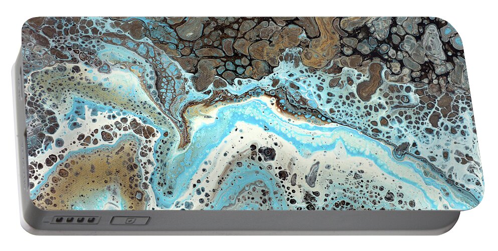 River Portable Battery Charger featuring the painting River Run by Tamara Nelson