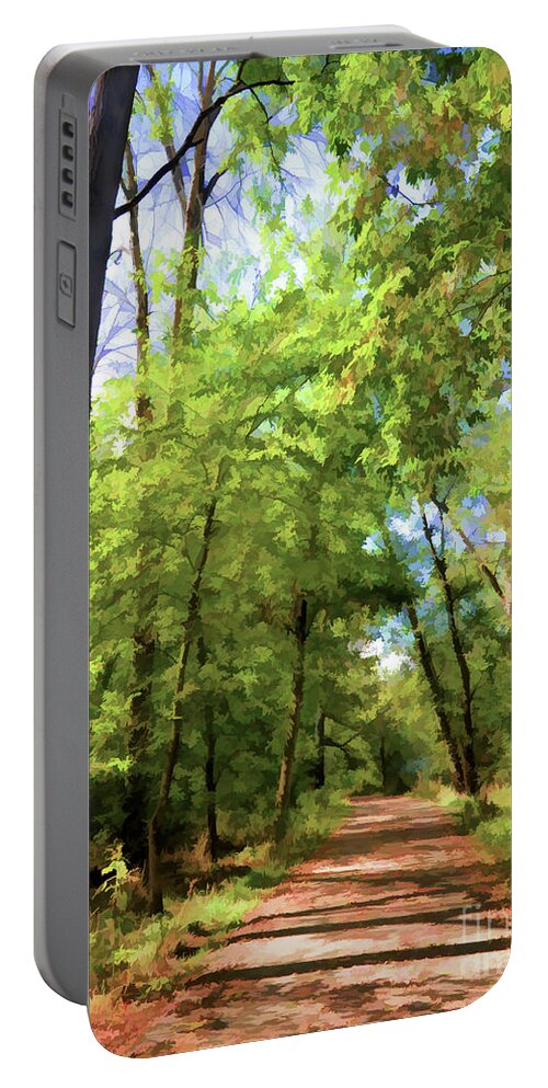 Riverway Trail Portable Battery Charger featuring the photograph Riverway Trail - Bisset Park - Radford Virginia by Kerri Farley