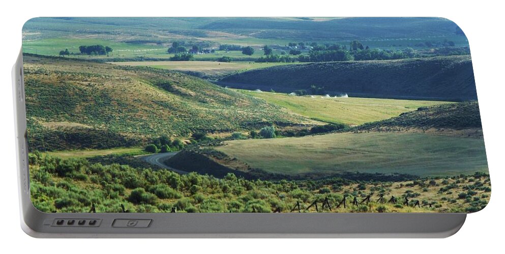 Landscape Portable Battery Charger featuring the photograph Road From The Blues by Julie Rauscher