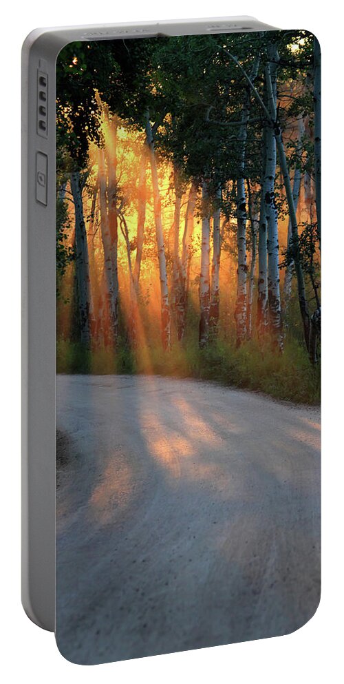 Rays Portable Battery Charger featuring the photograph Road Rays by Shane Bechler