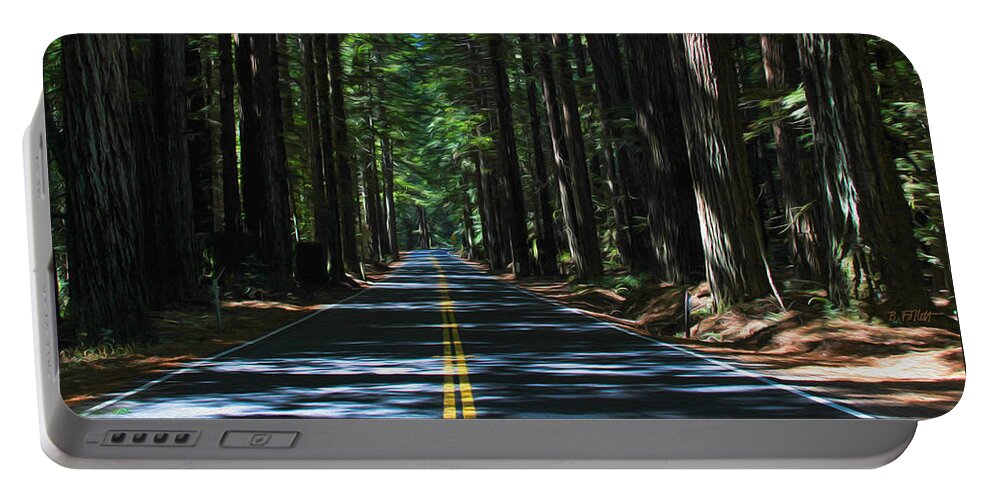 Bonnie Follett Portable Battery Charger featuring the photograph Road to Mendocino by Bonnie Follett