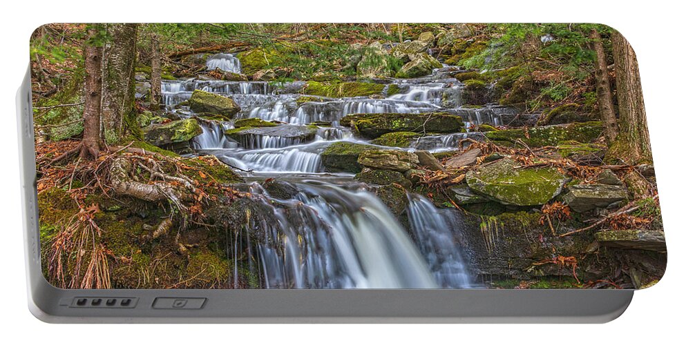 Waterfalls Portable Battery Charger featuring the photograph Roadside Water Wonder by Angelo Marcialis