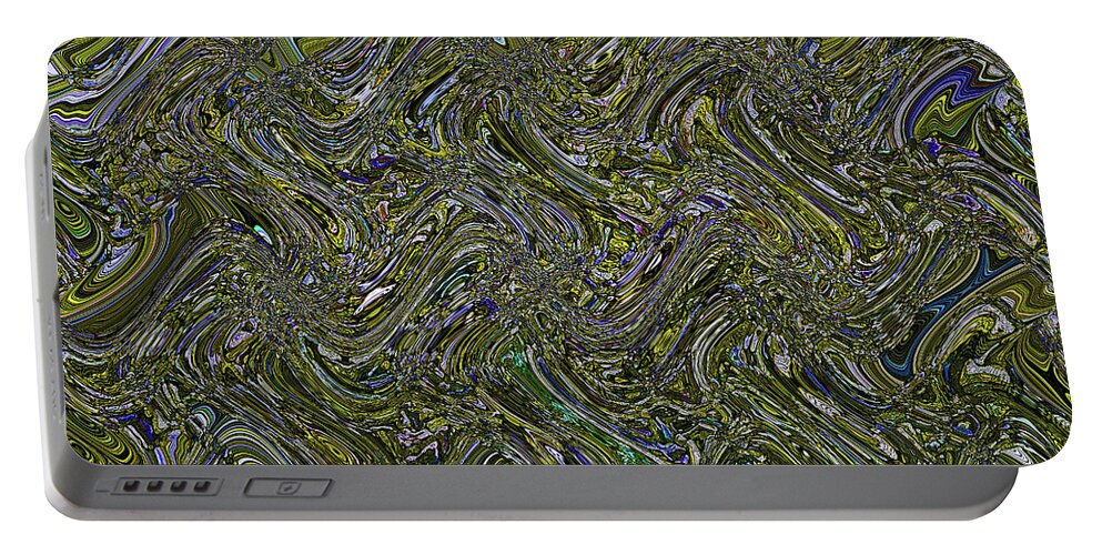 Rock Driveway Abstract Portable Battery Charger featuring the digital art Rock Driveway Abstract by Tom Janca