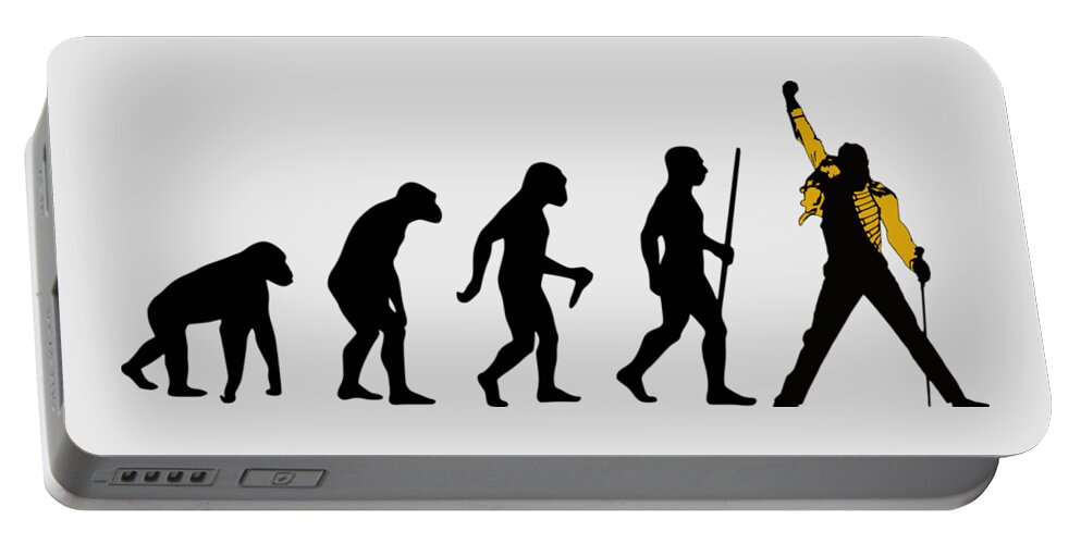 Queen Portable Battery Charger featuring the digital art Rock Evolution by Filip Schpindel