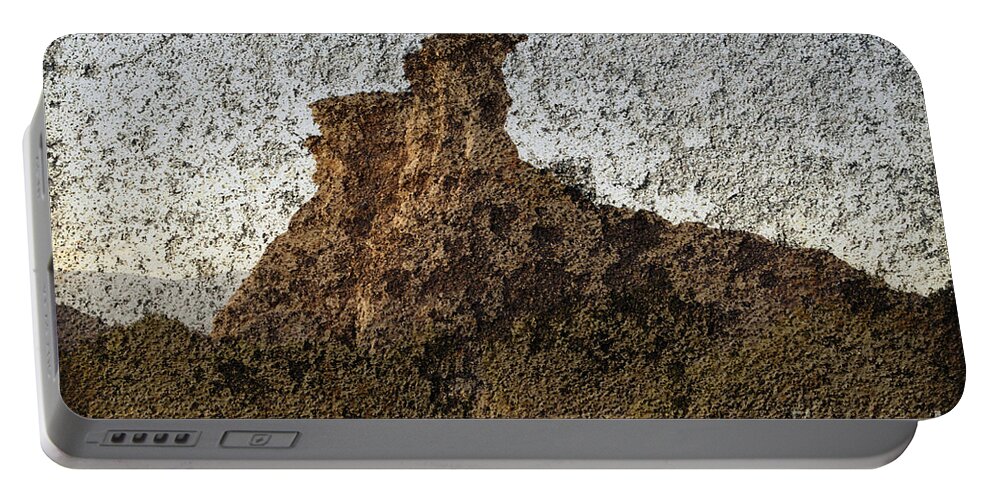 Composite Portable Battery Charger featuring the photograph Rock Formation On Adobe Wall by David Gordon