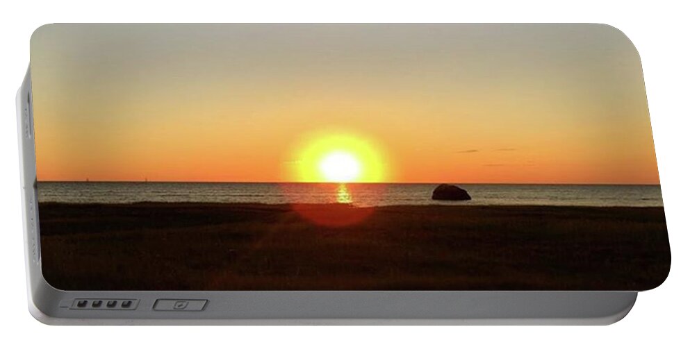 Twilight Portable Battery Charger featuring the photograph Rock The Sunset by Justin Connor