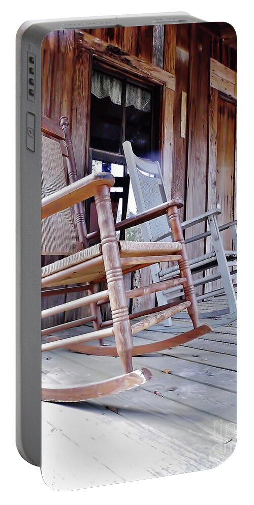 Porch Portable Battery Charger featuring the photograph Rocking On The Front Porch by D Hackett