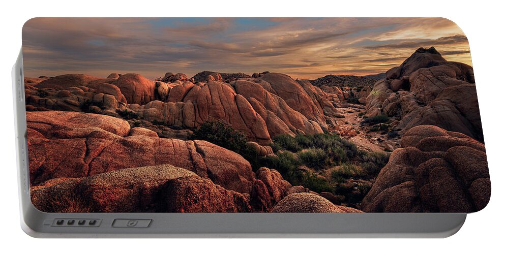 California Portable Battery Charger featuring the photograph Rocks at Sunrise by John Hight