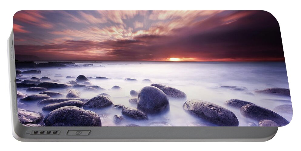 Beach Portable Battery Charger featuring the photograph Rocky beach by Jorge Maia
