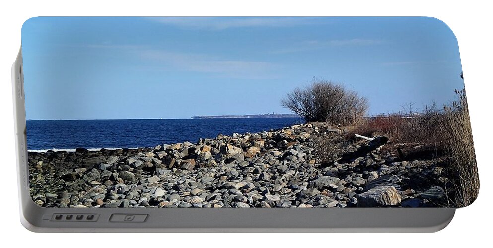 Ocean Portable Battery Charger featuring the photograph Rocky Coast by Lois Lepisto