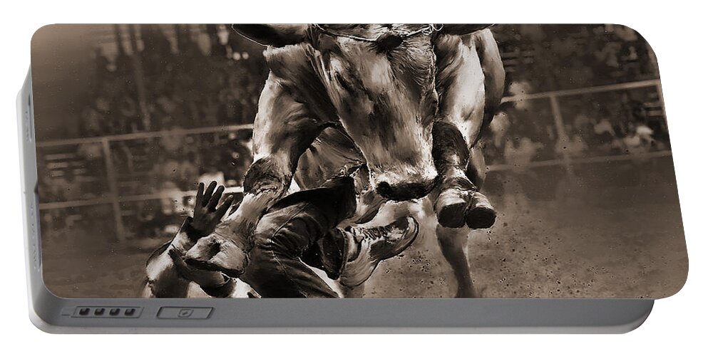 Boots Portable Battery Charger featuring the painting Rodeo A123 by Gull G