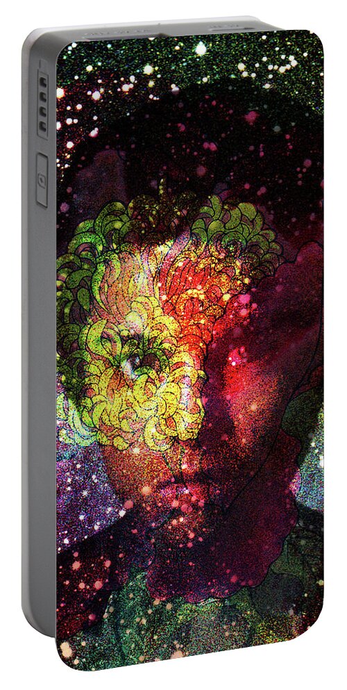 Collage Portable Battery Charger featuring the digital art Roland Scorpio by John Vincent Palozzi