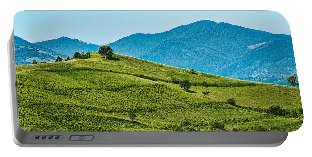 Romania Portable Battery Charger featuring the photograph Rolling Hills - Romania by Stuart Litoff