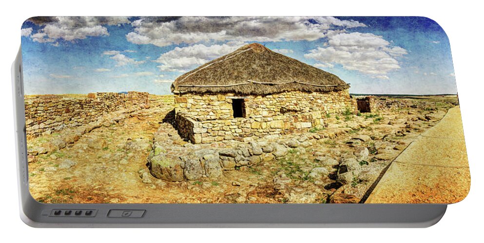 Roman Portable Battery Charger featuring the photograph Roman and Celtic houses in Numantia by Weston Westmoreland
