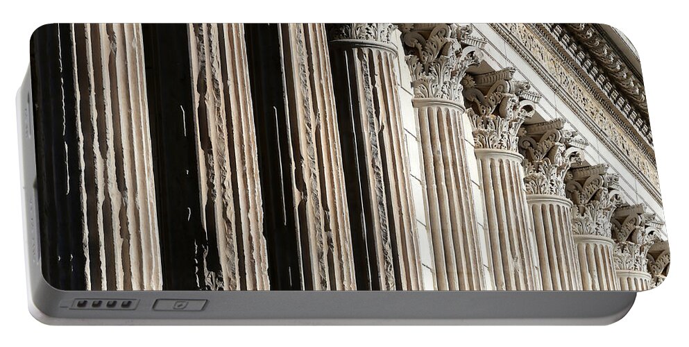 Roman Columns Portable Battery Charger featuring the photograph Roman Columns 2 by Andrew Fare