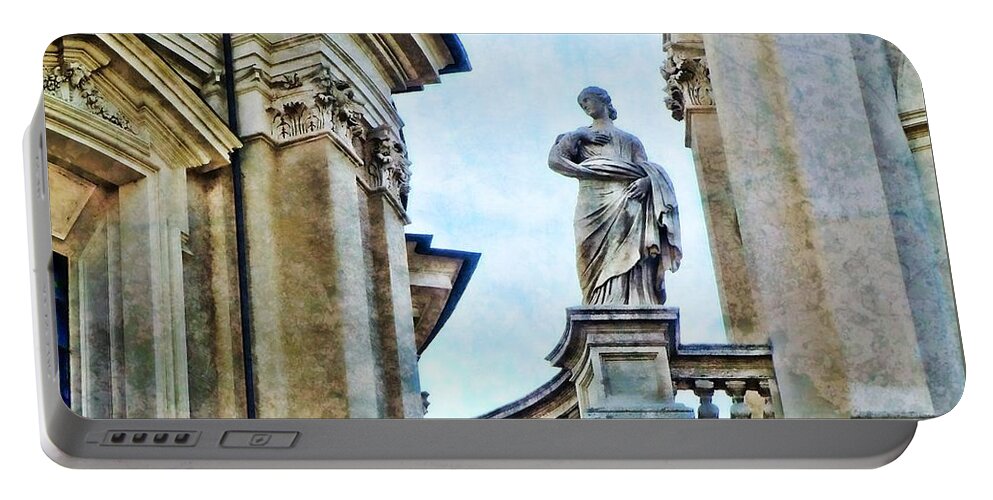 Art Portable Battery Charger featuring the digital art Roman Elegance by Mindy Newman