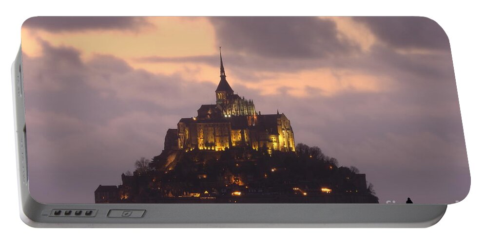 Mont Saint Michel Portable Battery Charger featuring the photograph Romanesque Abbey by Howard Ferrier