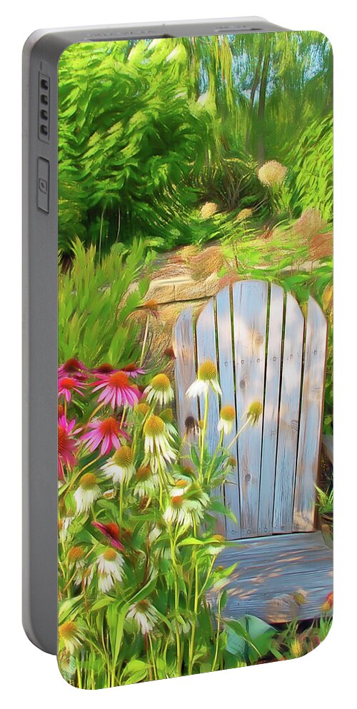 Garden Portable Battery Charger featuring the photograph Romantic Skies Garden of Paradise by Aimee L Maher ALM GALLERY