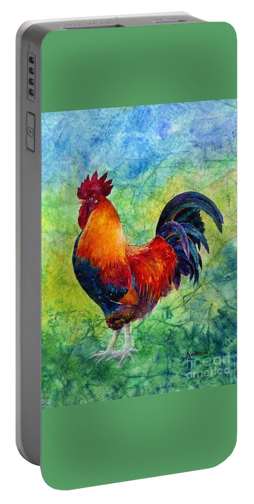 Rooster Portable Battery Charger featuring the painting Rooster 2 by Hailey E Herrera