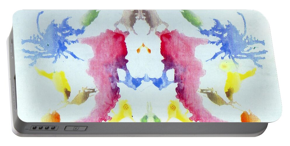 Science Portable Battery Charger featuring the photograph Rorschach Test Card No. 10 by Science Source