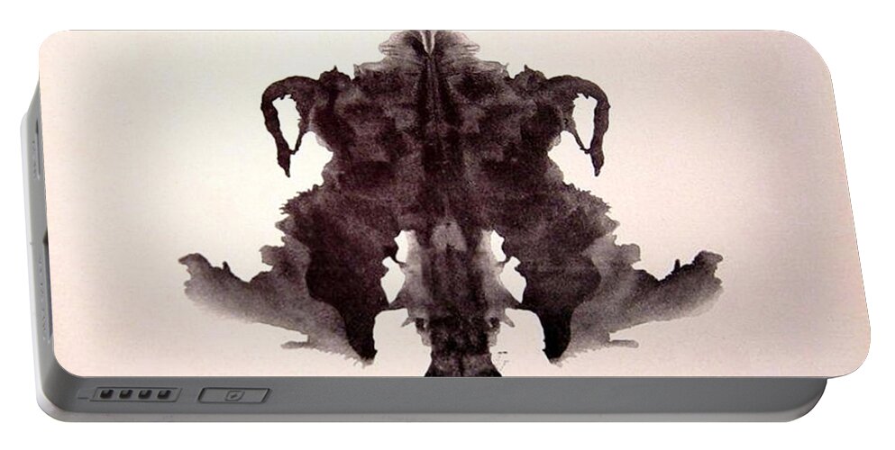 Science Portable Battery Charger featuring the photograph Rorschach Test Card No. 4 by Science Source