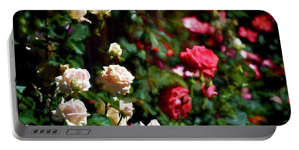 Floral Portable Battery Charger featuring the photograph Rose 376 by Pamela Cooper