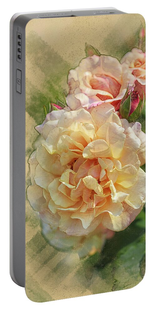 300 Mm F/4 Is Usm Portable Battery Charger featuring the digital art Rose 3 by Mark Mille