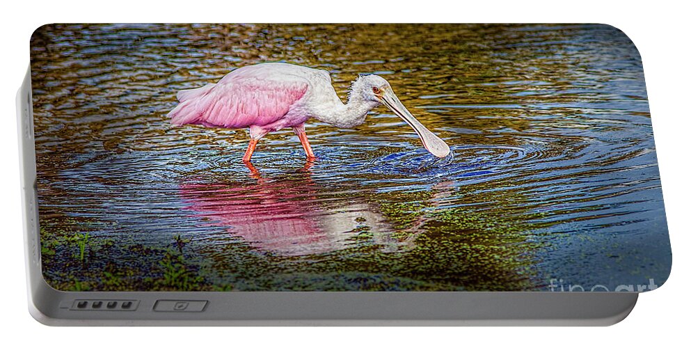 Photographs Portable Battery Charger featuring the photograph Roseate Spoonbill by Felix Lai