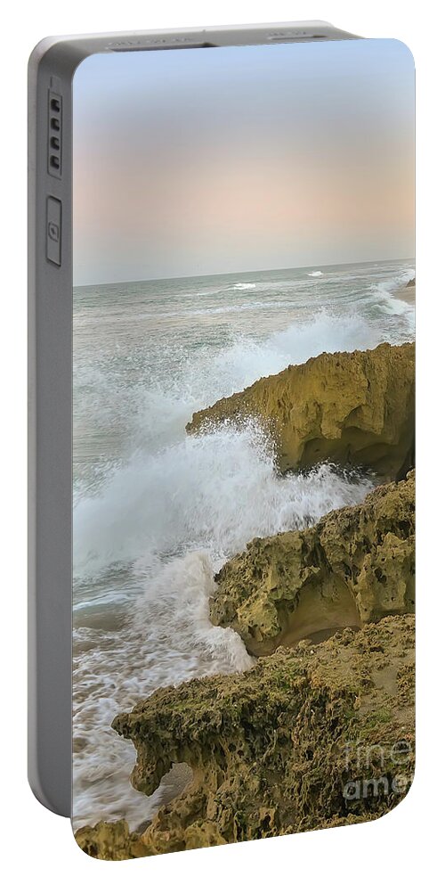Seascape Portable Battery Charger featuring the photograph Ross Witham Beach Hutchinson Island Martin County Florida by Olga Hamilton