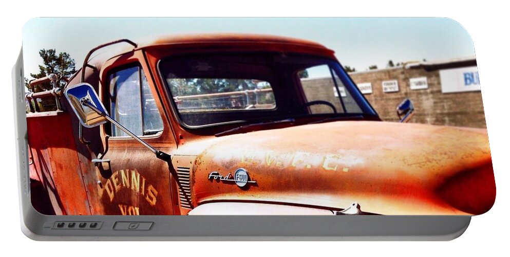 Fire Truck Portable Battery Charger featuring the photograph Route 66 by Mark David Gerson