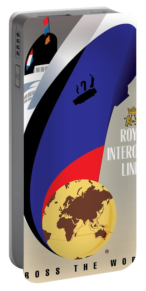 Ship Portable Battery Charger featuring the digital art Royal Interocean by Gary Grayson