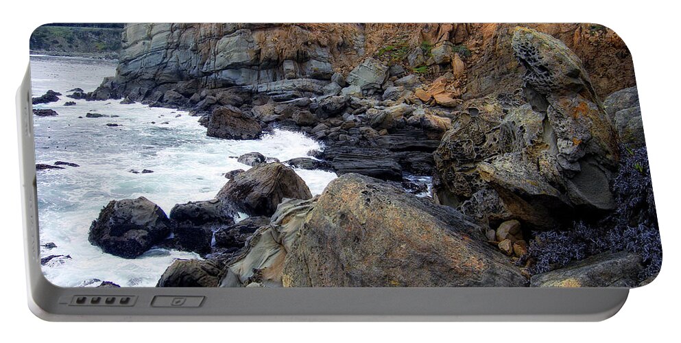 Pacific Ocean Portable Battery Charger featuring the photograph Rugged Pacific by Donna Blackhall