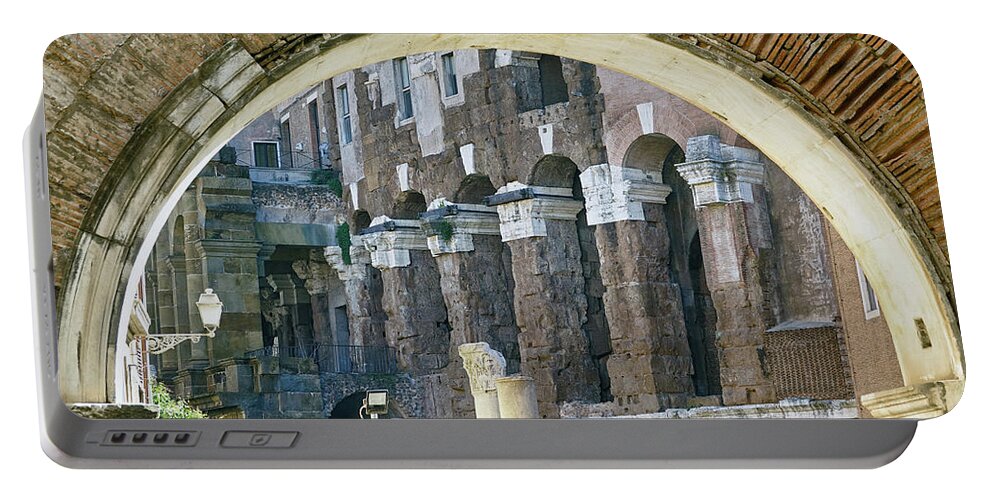 Rome Portable Battery Charger featuring the photograph Ruins Viewed Through An Archway In Rome Italy 2 by Rick Rosenshein