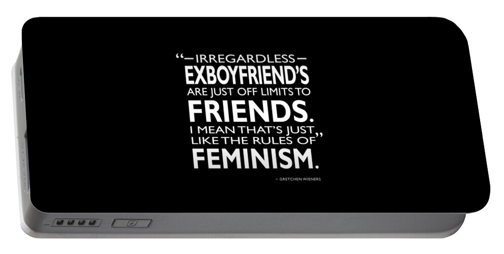 Mean Girls Portable Battery Charger featuring the photograph Rules Of Feminism by Mark Rogan