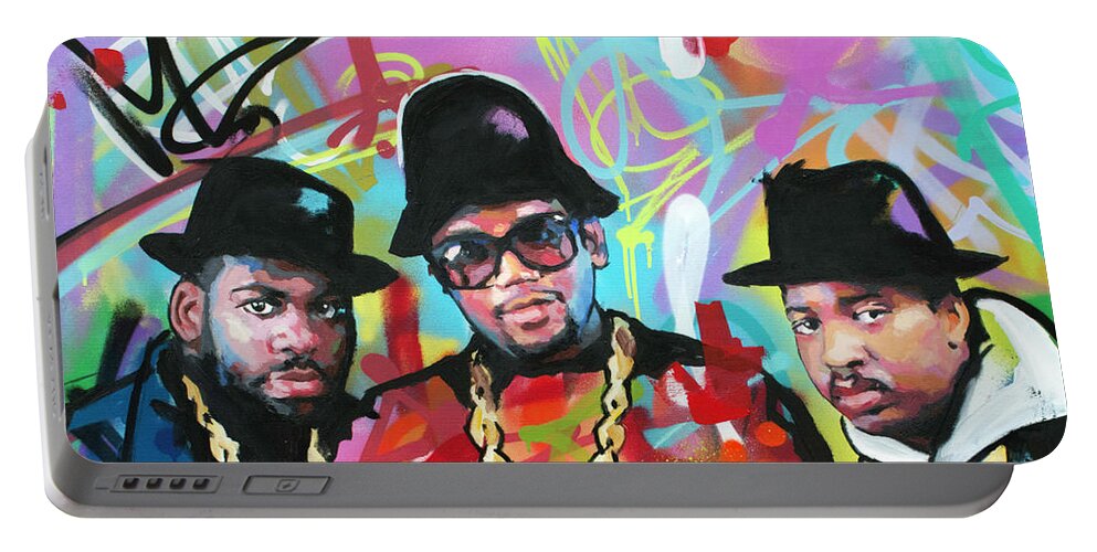 Run Dmc Portable Battery Charger featuring the painting Run DMC by Richard Day