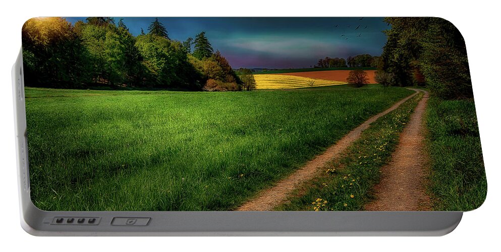 Sunset Portable Battery Charger featuring the photograph Rural Sunset by Mountain Dreams