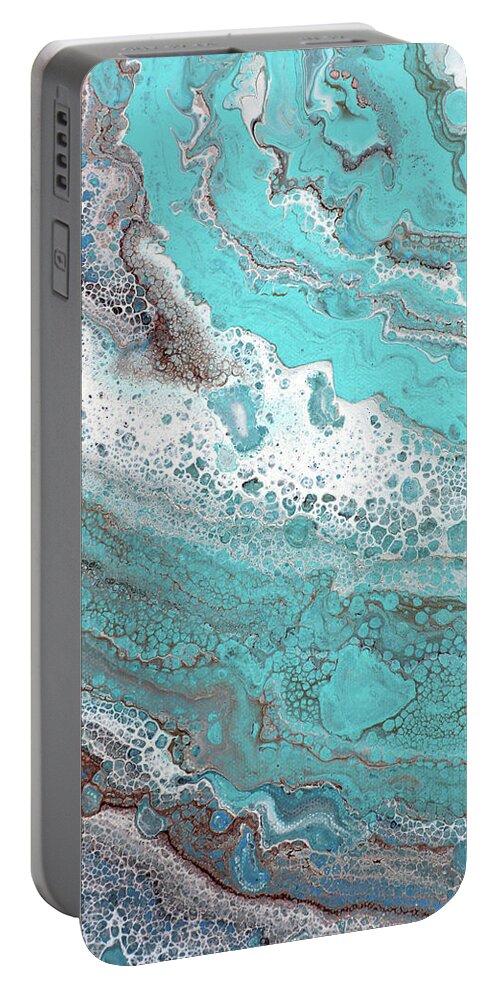 Water Portable Battery Charger featuring the painting Rush by Tamara Nelson