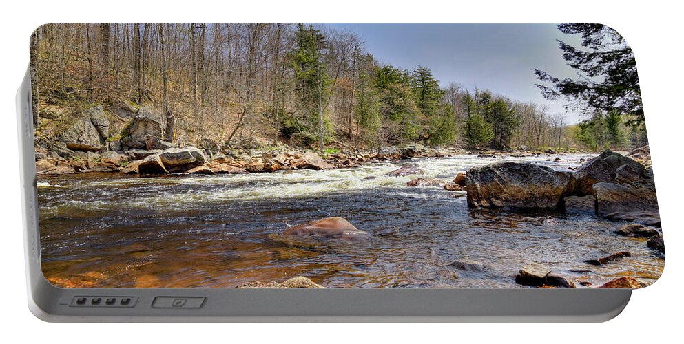 Rushing Waters Of The Moose River Portable Battery Charger featuring the photograph Rushing Waters of the Moose River by David Patterson