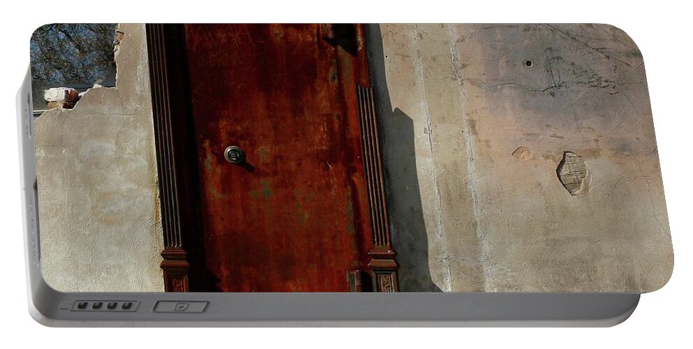 Doors Portable Battery Charger featuring the photograph Rustic Ruin by Lori Mellen-Pagliaro