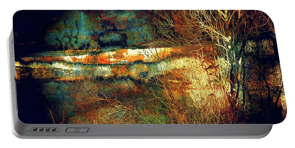 Woods Portable Battery Charger featuring the photograph Rusty Landscape by Lilia S