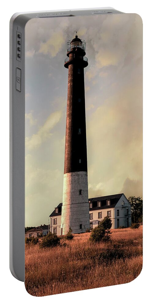 Sareema Portable Battery Charger featuring the photograph Saare Lighthouse on a sunny day by Jaroslaw Blaminsky