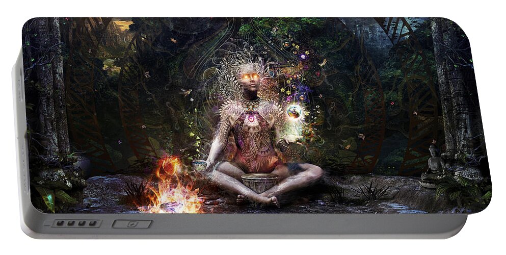 Cameron Gray Portable Battery Charger featuring the digital art Sacrament For The Sacred Dreamers by Cameron Gray