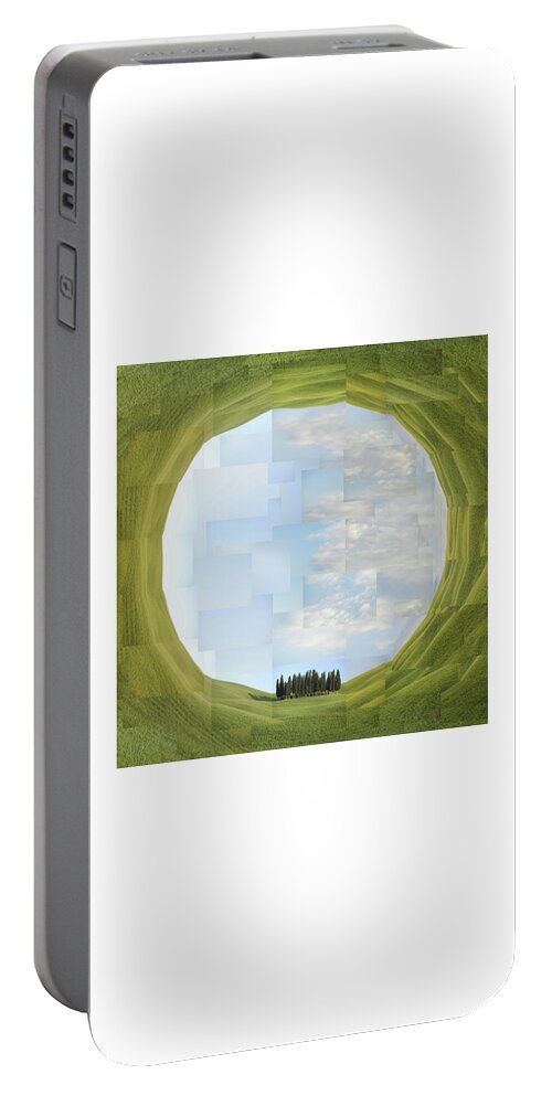 Sacred Planet Portable Battery Charger featuring the photograph Sacred Planet - Tuscan cypresses by Michele Cazzani