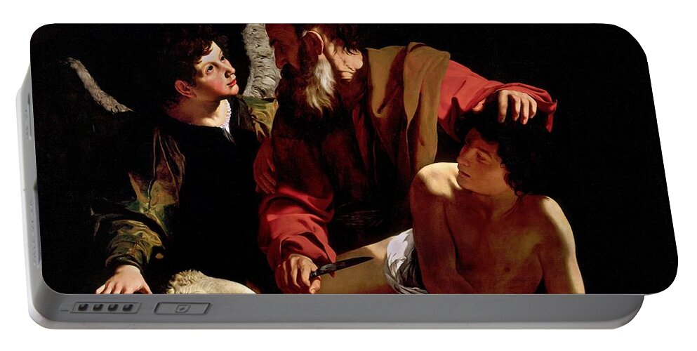 Sacrifice Of Isaac (caravaggio) Abstract Art Canvas Abstract Art Canvas Prints Abstract Art Ceramics Abstract Art Characteristics Abstract Art Cheap Abstract Art Circles Abstract Art Classes Abstract Art Collage Abstract Art Colorful Abstract Art Coloring Pages Portable Battery Charger featuring the painting Sacrifice of Isaac Caravaggio by Celestial Images