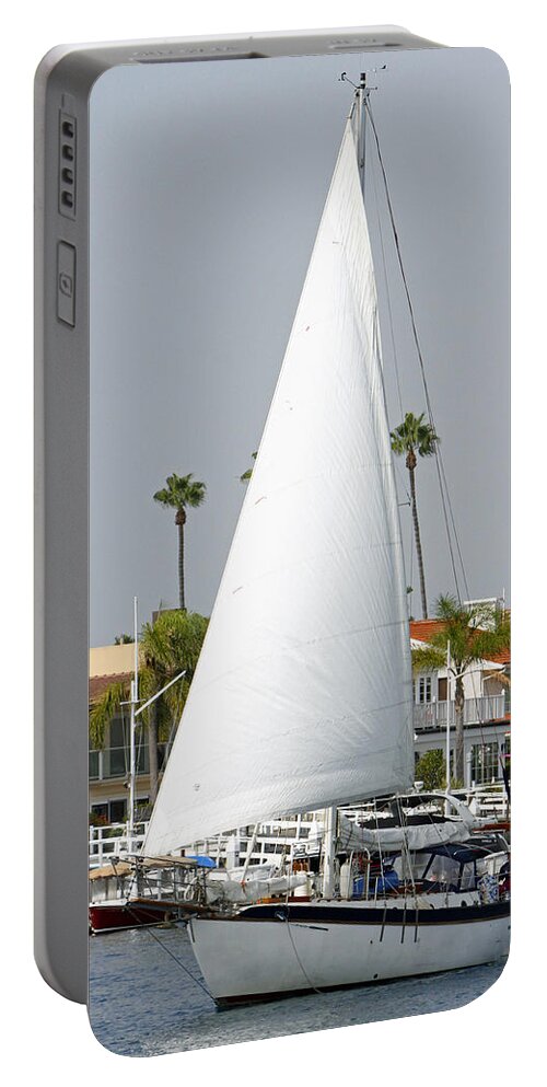 Sail Boat Portable Battery Charger featuring the photograph Sails Up by Shoal Hollingsworth