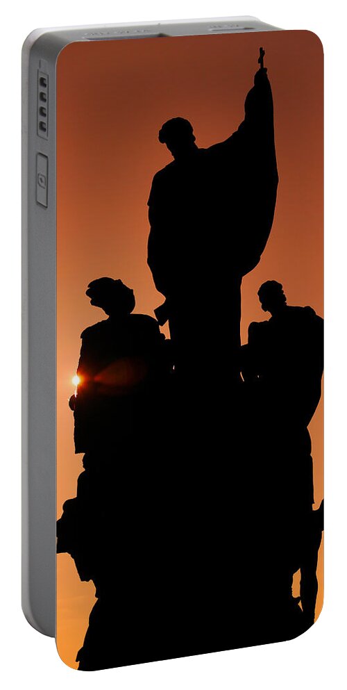 Lawrence Portable Battery Charger featuring the photograph Saint At Sunset by Lawrence Boothby